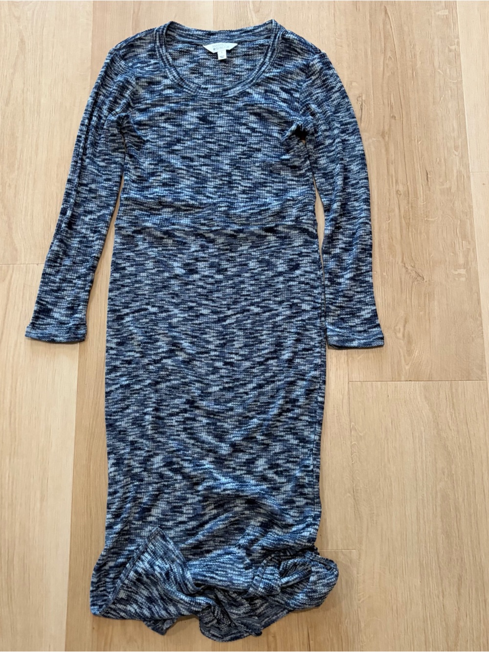 Market & Spruce heathered gray knit Long Sleeve Dress